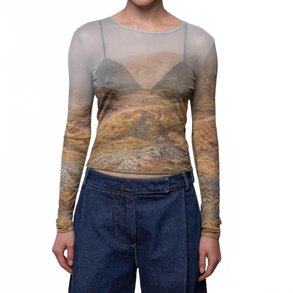 NEW ESTHE women's negoiu mesh top in gray